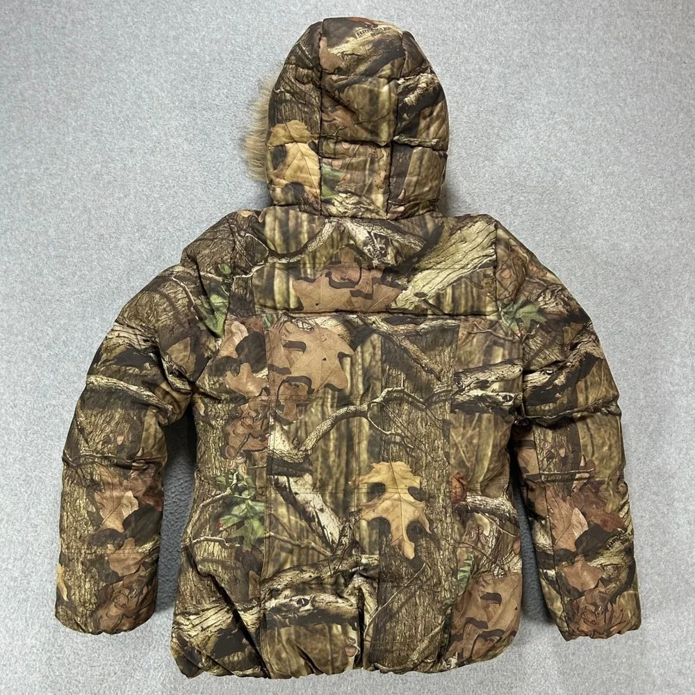 Mossy Oak Puffer Jacket Break-Up Infinity Mens L Brown Camo Hunting Streetwear